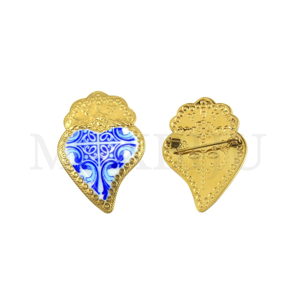 Stainless Steel Brooch – Viana Heart  31x45cm.