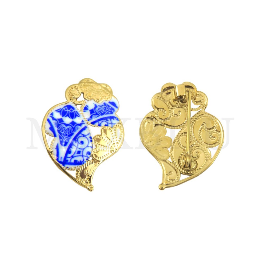 Stainless Steel Brooch – Viana Heart  26x36cm.
