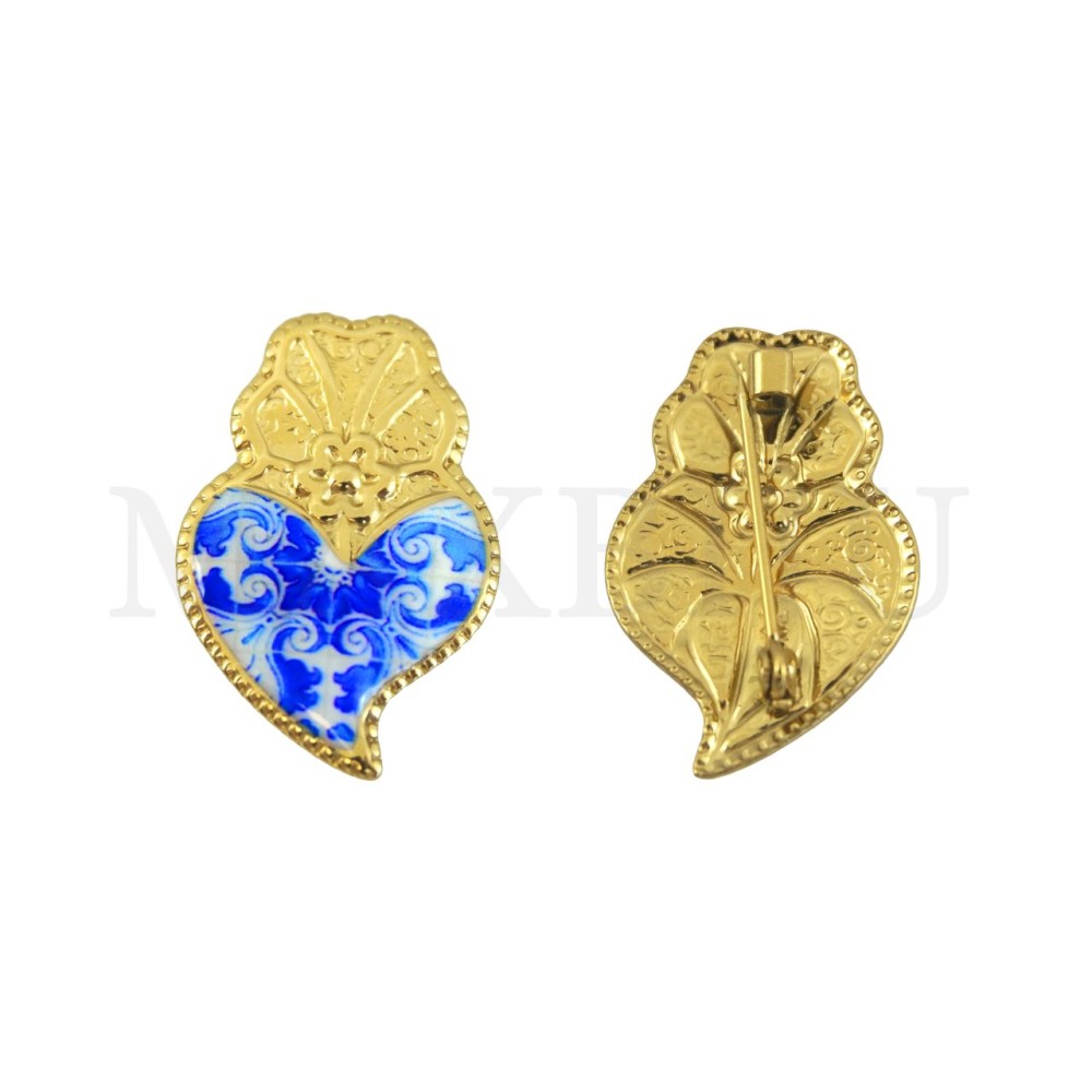 Stainless Steel Brooch – Viana Heart  23x35cm.
