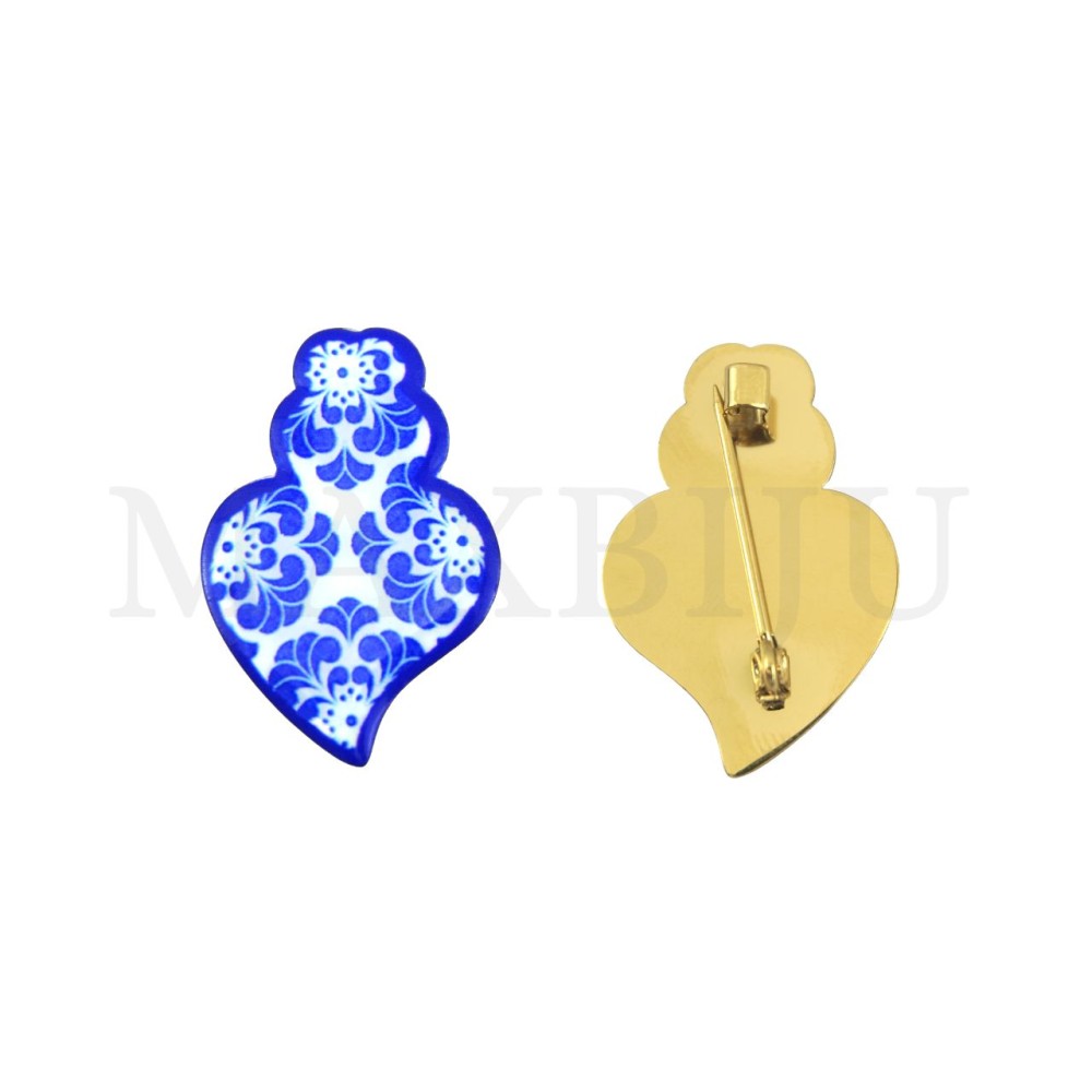 Stainless Steel Brooch – Viana Heart  23x35cm.