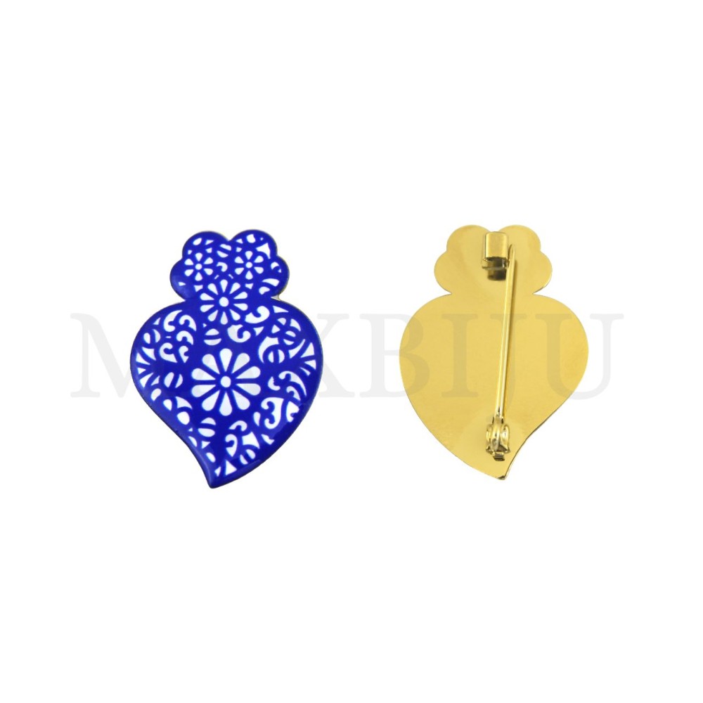 Stainless Steel Brooch – Viana Heart  25x35cm.