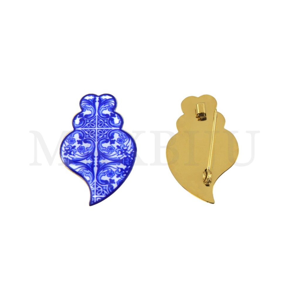 Stainless Steel Brooch – Viana Heart  24x37cm.