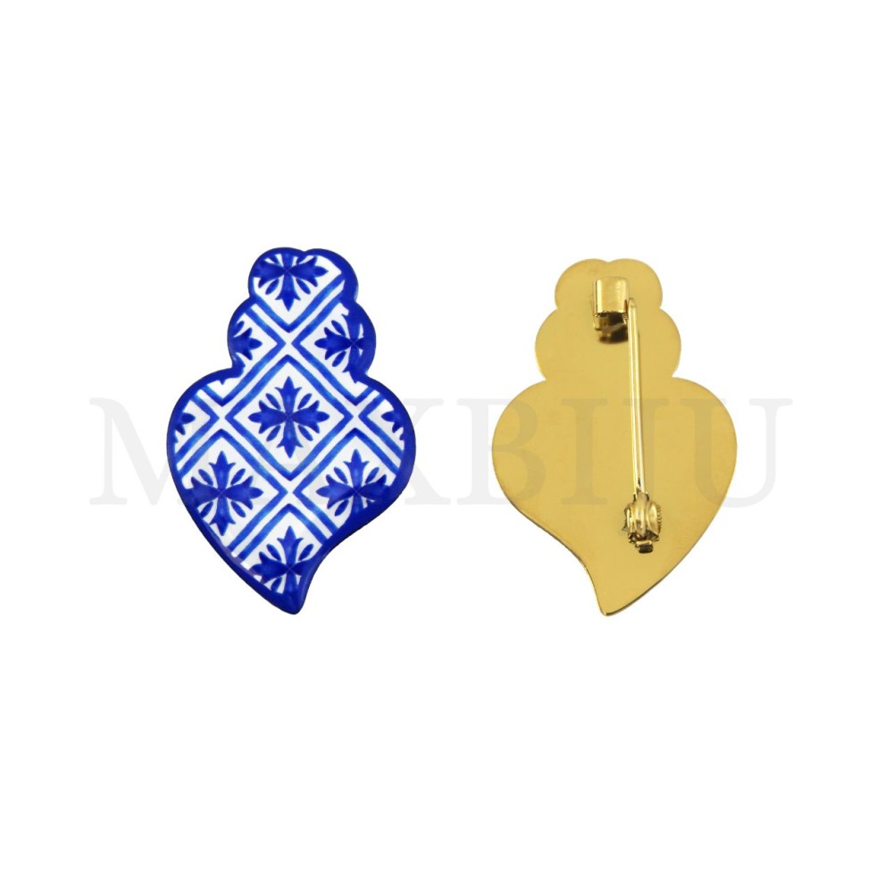 Stainless Steel Brooch – Viana Heart  23x35cm.