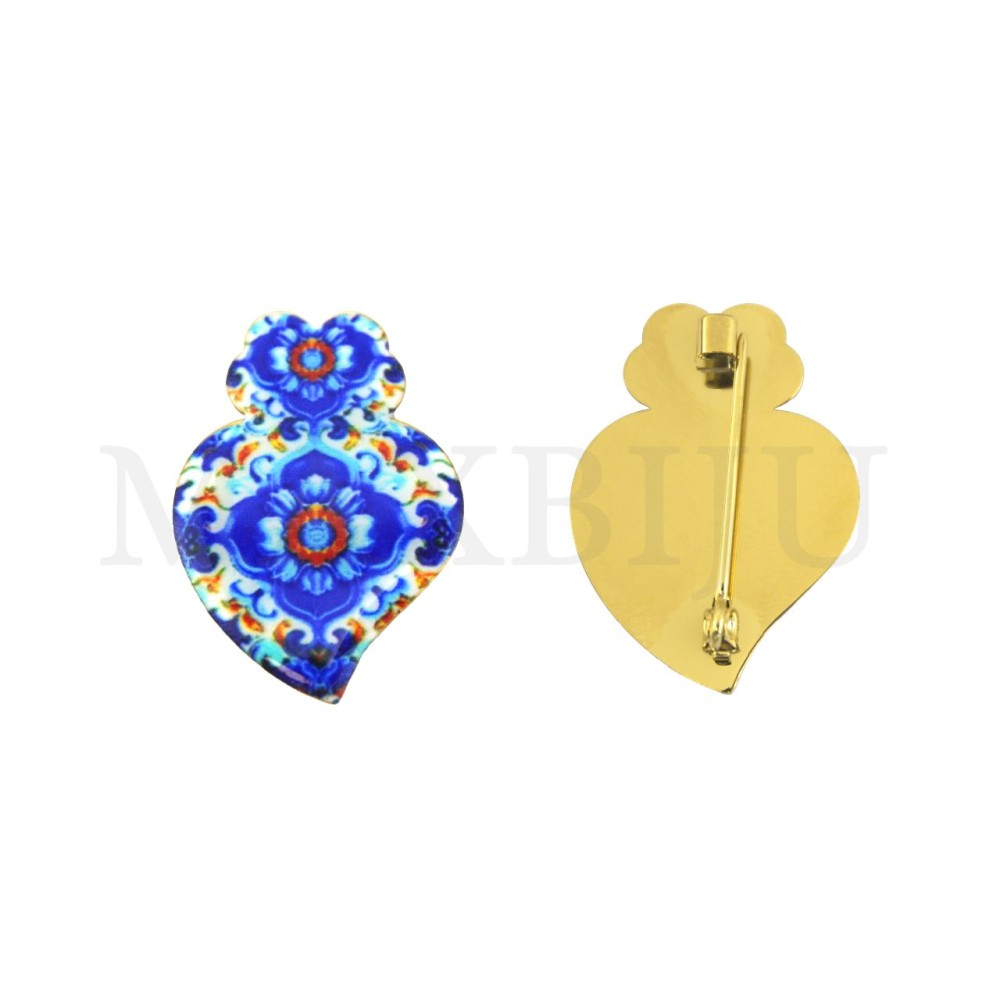 Stainless Steel Brooch – Viana Heart  21x30cm.