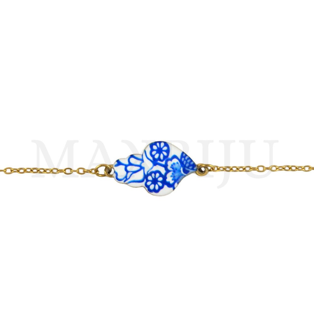 Stainless Steel Portuguese Bracelet - Viana Heart 20cm