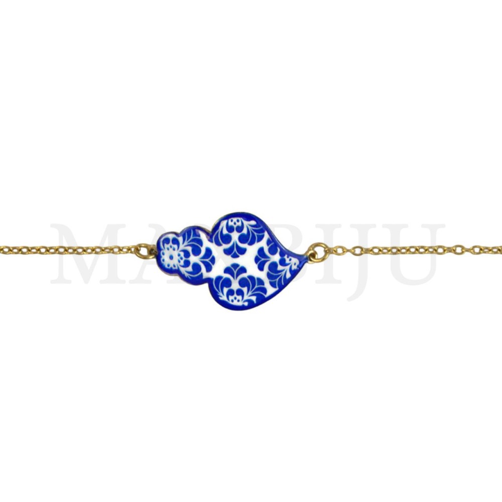 Stainless Steel Portuguese Bracelet - Viana Heart 20cm