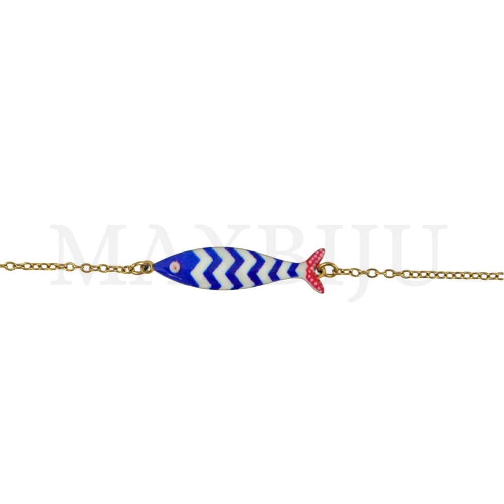 Stainless Steel Portuguese Bracelet - Fish 20cm