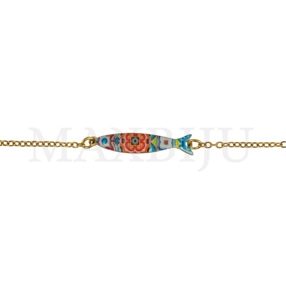 Stainless Steel Portuguese Bracelet - Fish 20cm