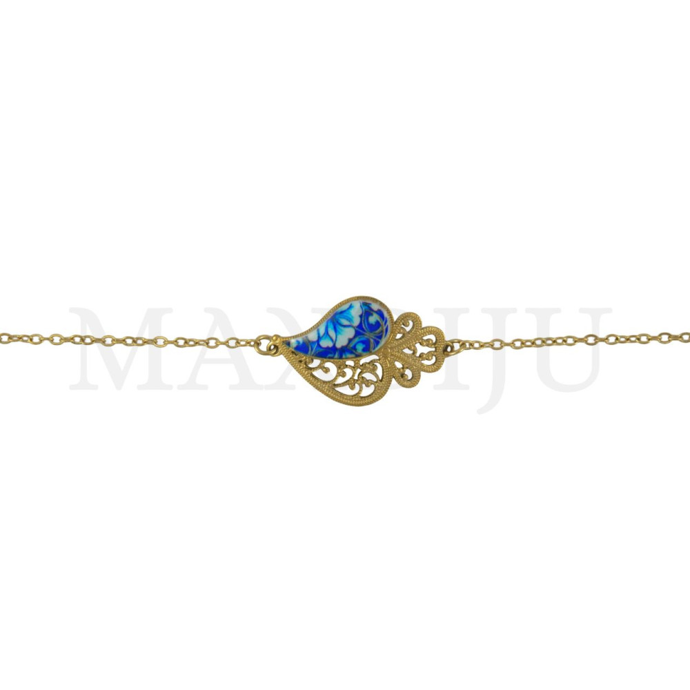Stainless Steel Portuguese Bracelet - Viana Heart 20cm