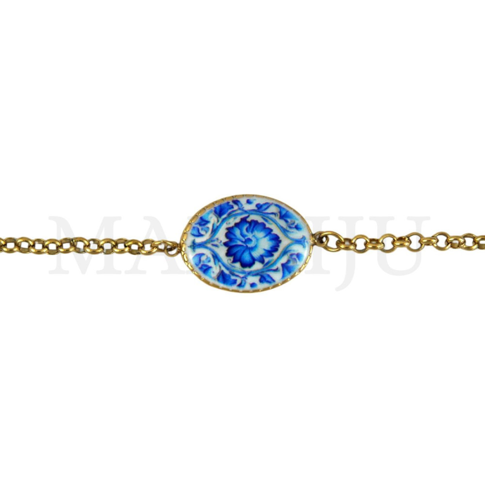 Stainless Steel Portuguese Bracelet - Viana Heart 20cm