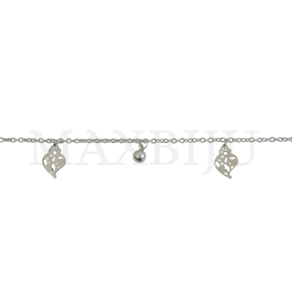 Stainless Steel Feet Bracelet - Viana Heart  25cm