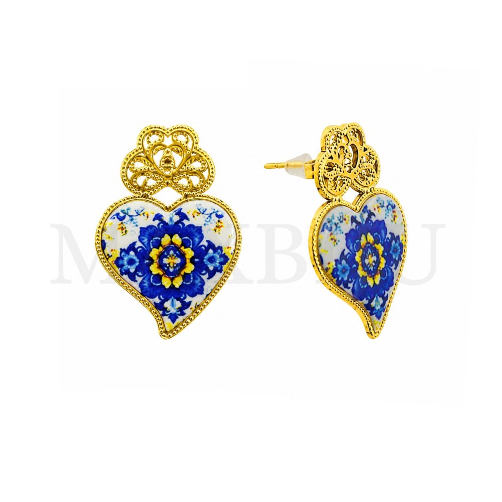 Viana Heart Stainless Steel Earring 17x25mm.
