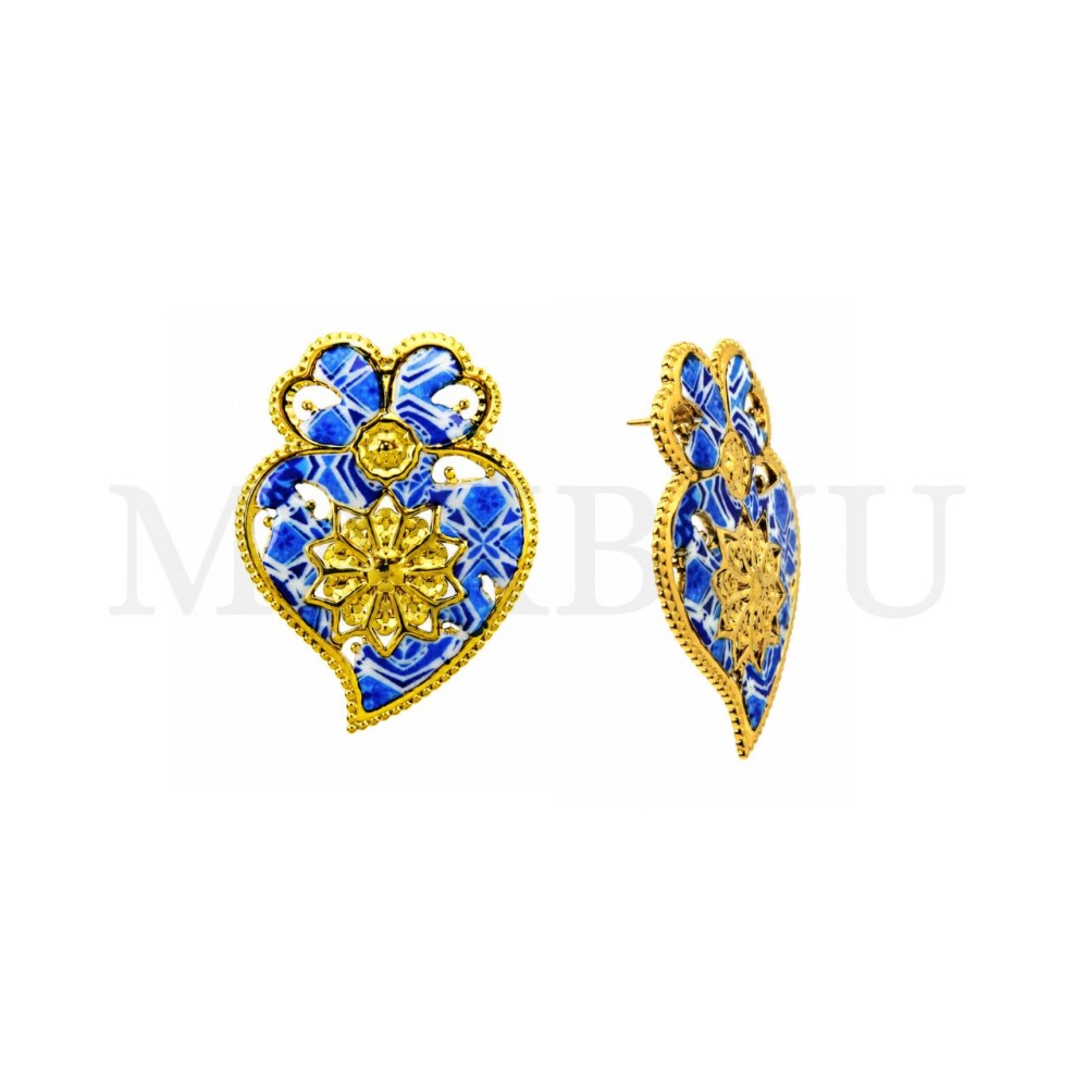 Viana Heart Stainless Steel Earring  33x45mm.