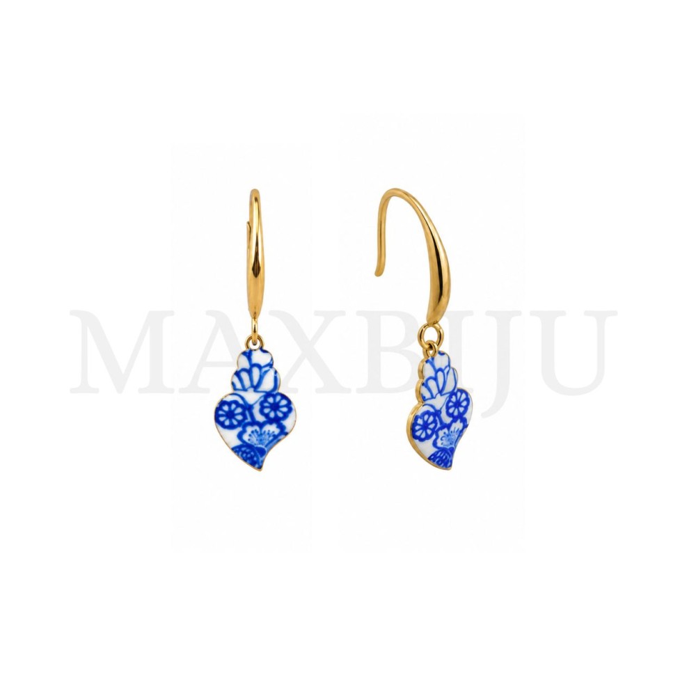 Viana Heart Stainless Steel Earring  10x17mm.
