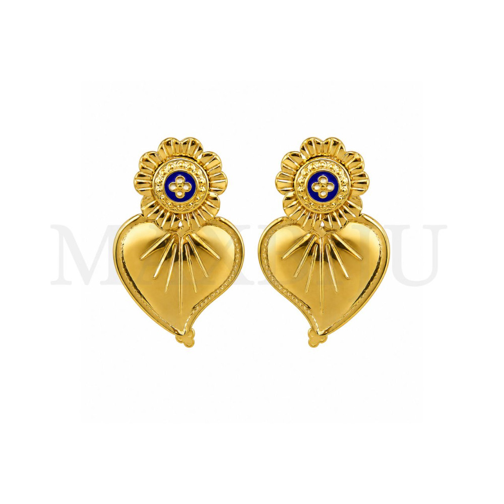 Viana Heart Stainless Steel Earring  19x30mm.
