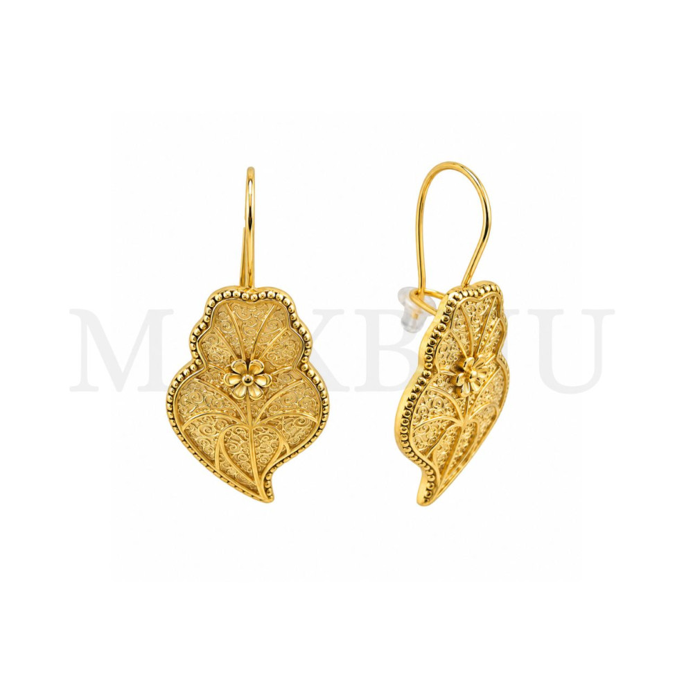 Viana Heart Stainless Steel Earring  12x25mm.