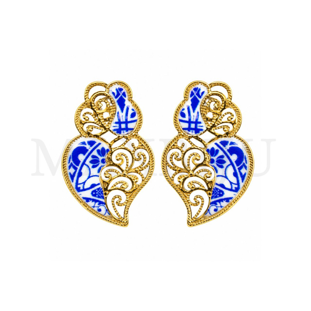 Viana Heart Stainless Steel Earring  11x25mm.
