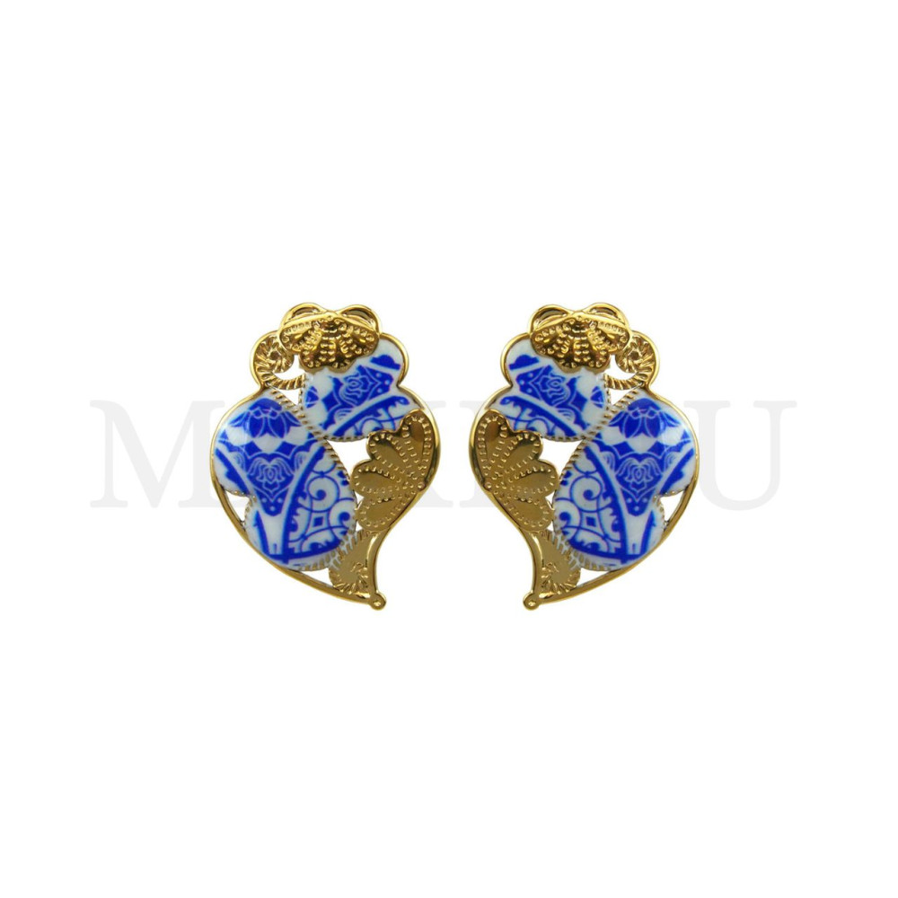Viana Heart Stainless Steel Earring  21x35mm.