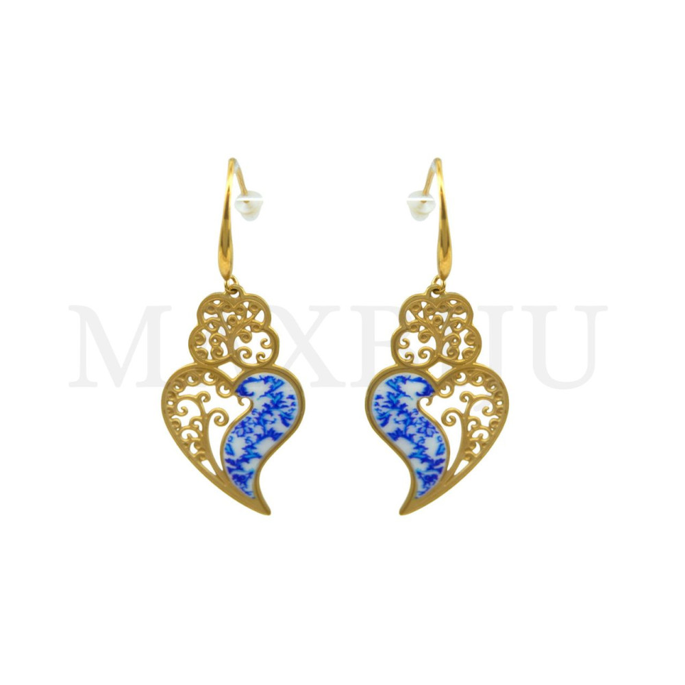 Viana Heart Stainless Steel Earring  22x32mm.