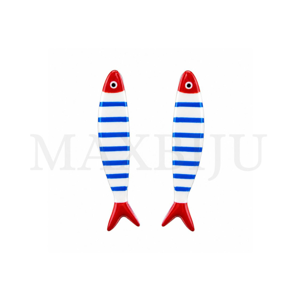 Portuguese Stainless Steel Earring – Fish 8x39mm.