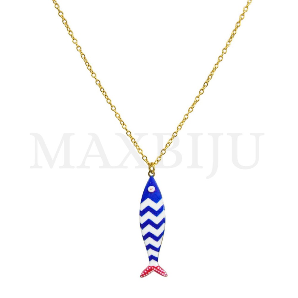 Stainless Steel Portuguese Necklace - Fish (45cm)