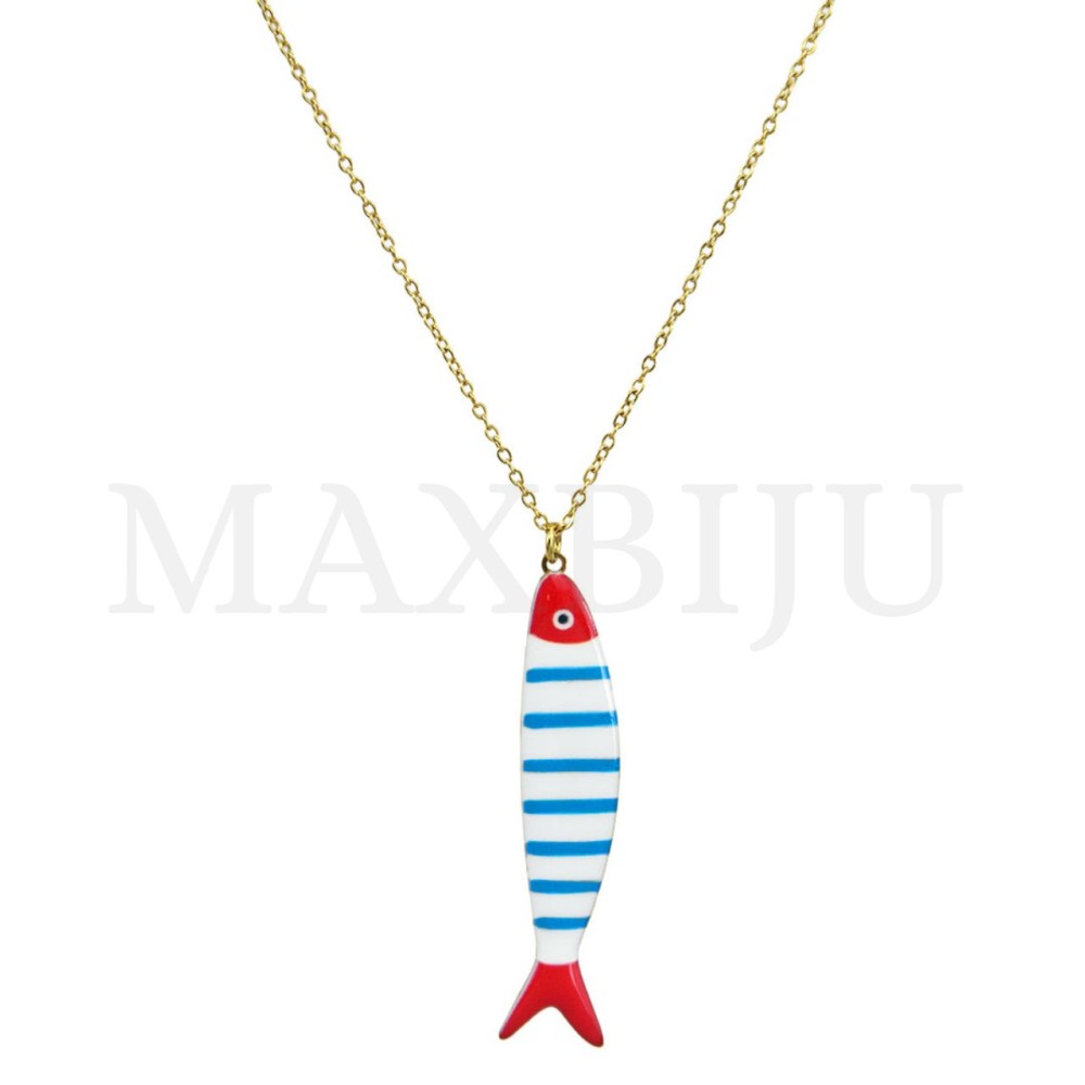 Stainless Steel Portuguese Necklace - Fish (45cm)