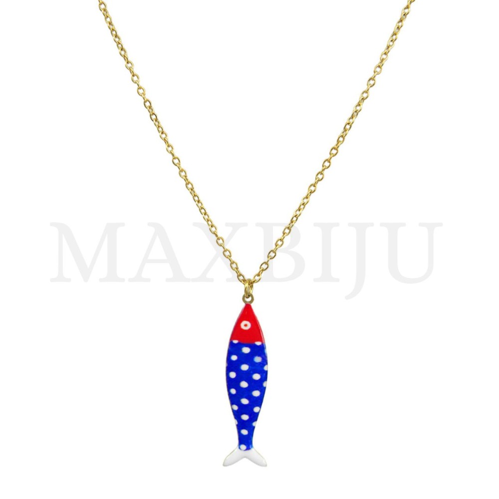 Stainless Steel Portuguese Necklace - Fish (45cm)
