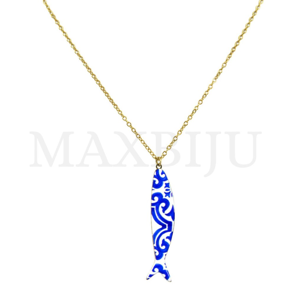 Stainless Steel Portuguese Necklace - Fish (45cm)