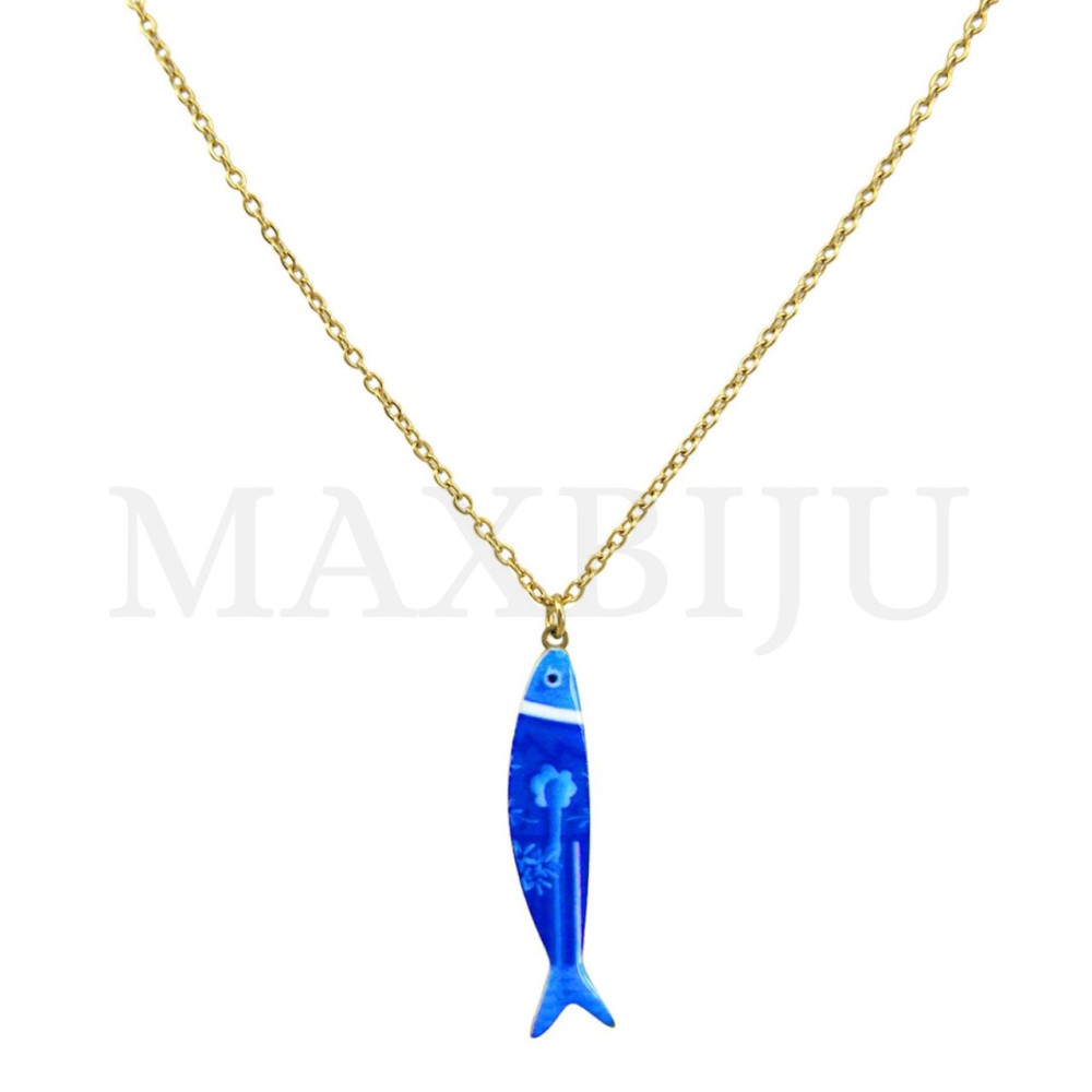 Stainless Steel Portuguese Necklace - Fish (45cm)