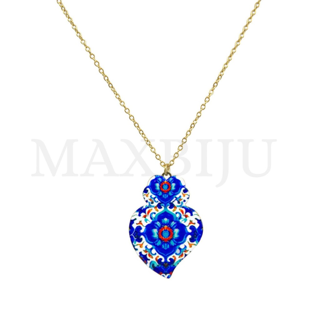 Stainless Steel Portuguese Necklace -Viana Heart 45cm