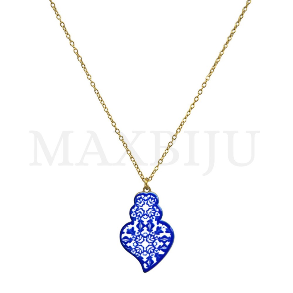 Stainless Steel Portuguese Necklace -Viana Heart 45cm