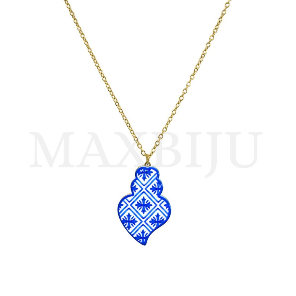 Stainless Steel Portuguese Necklace -Viana Heart 45cm