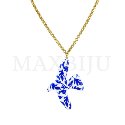 Stainless Steel Portuguese Necklace -Bird 45cm