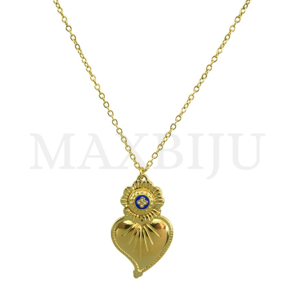 Viana Heart Stainless Steel Necklace  45cm.