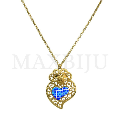 Viana Heart Stainless Steel Necklace  45cm.