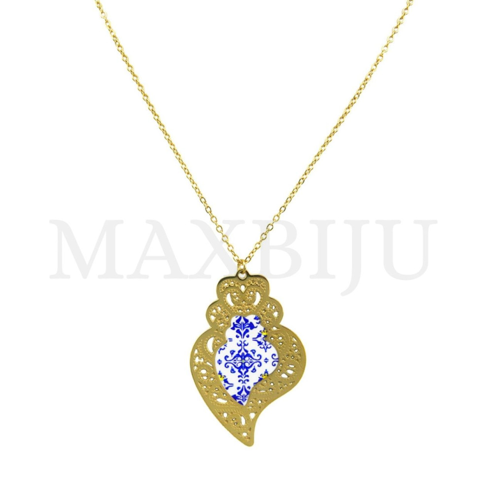 Viana Heart Stainless Steel Necklace  45cm.