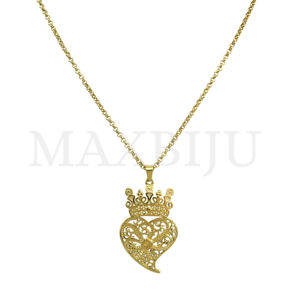 Viana Heart Stainless Steel Necklace  45cm.