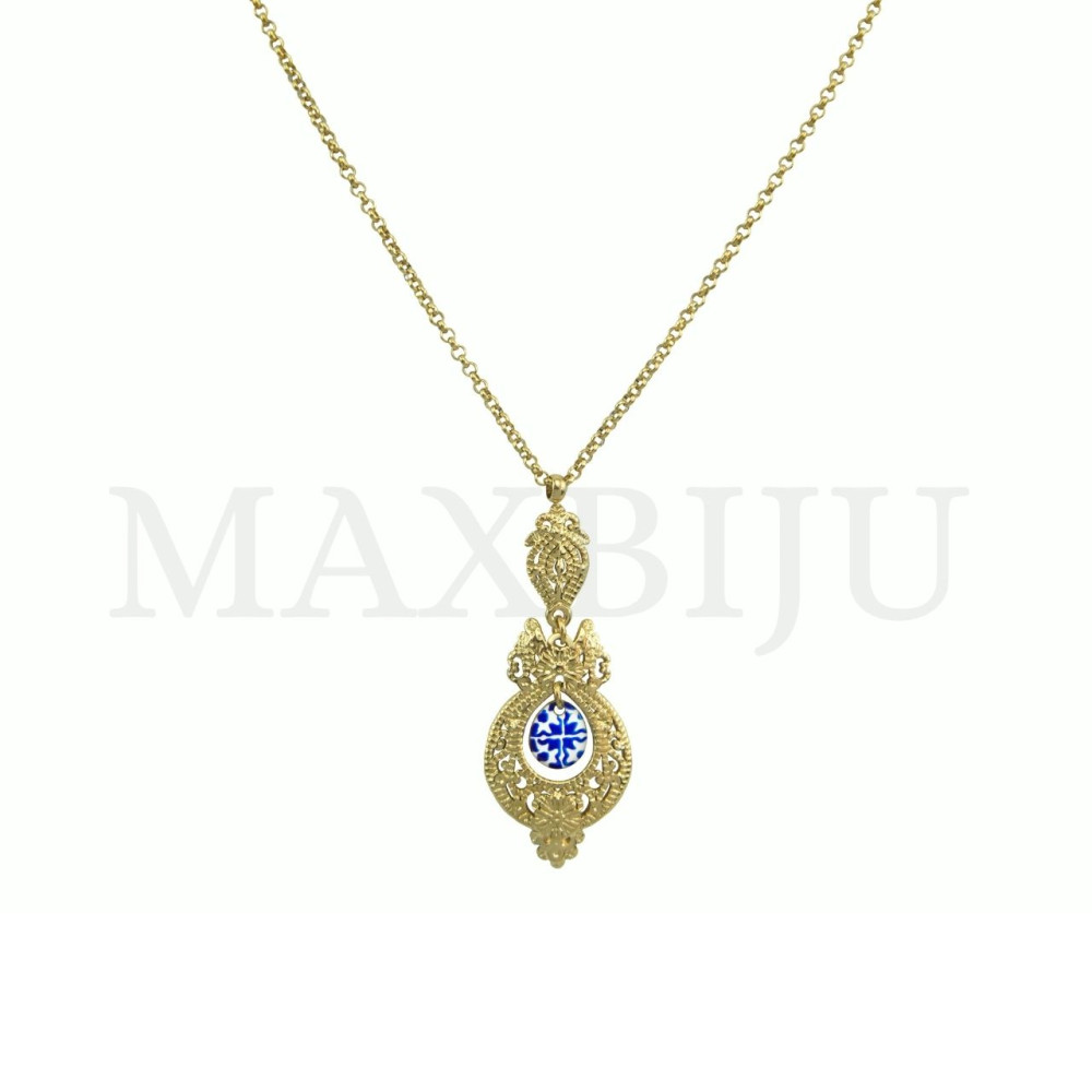 Portuguese-style stainless steel necklace 45cm.