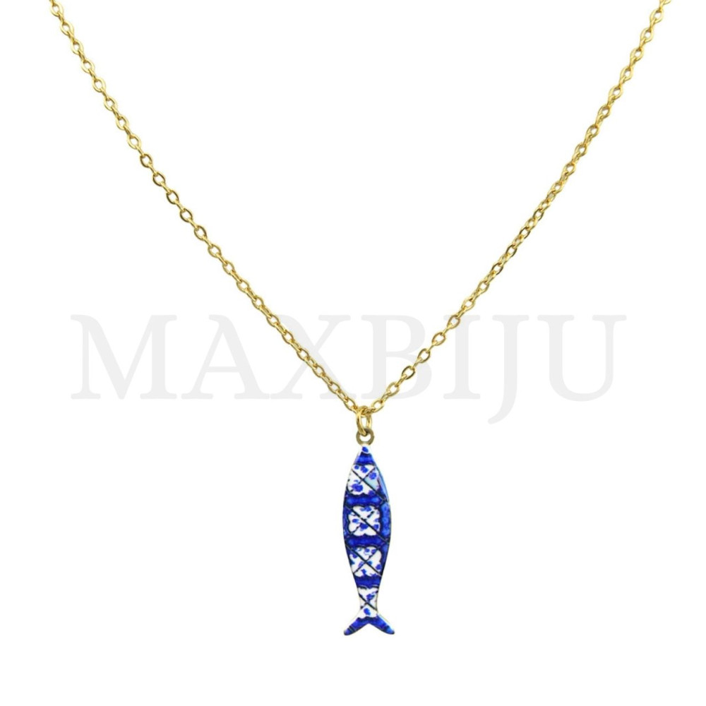 Portuguese Fish Stainless Steel Necklace 45cm.