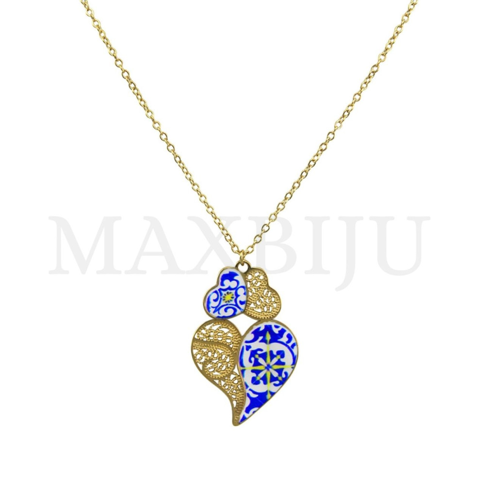 Viana Heart Stainless Steel Necklace  45cm.