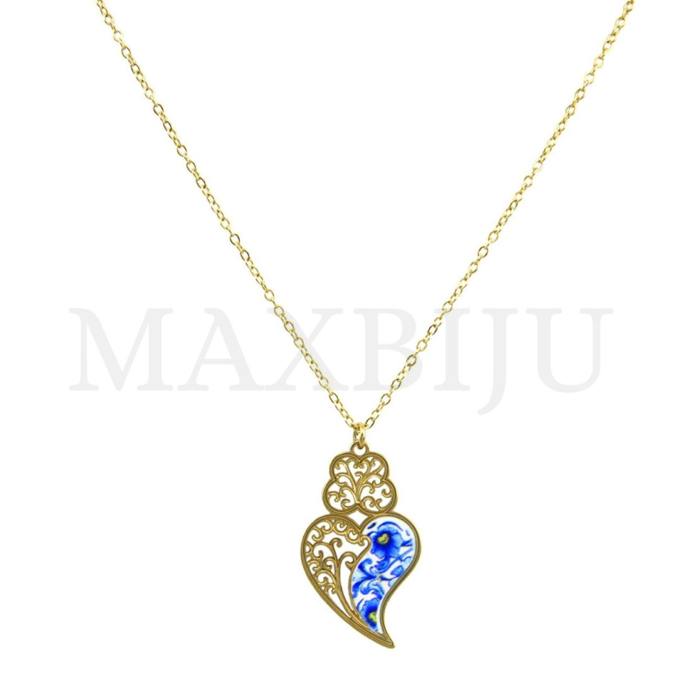 Viana Heart Stainless Steel Necklace  45cm.