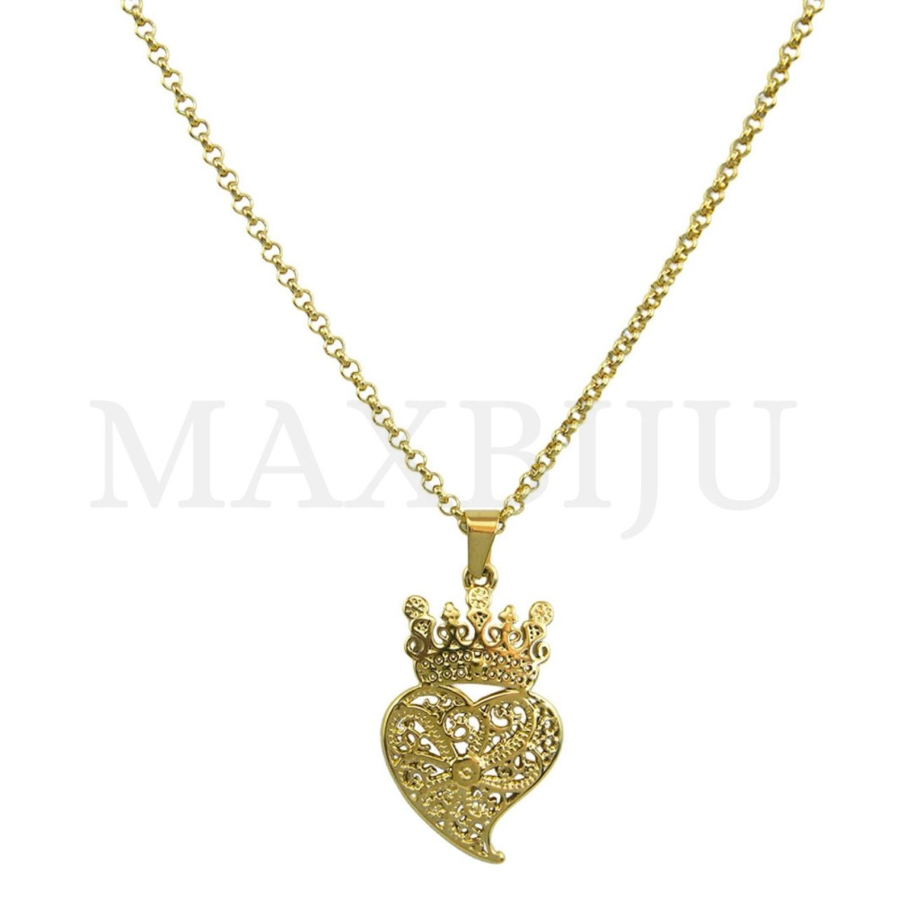Viana Heart Stainless Steel Necklace  45cm.