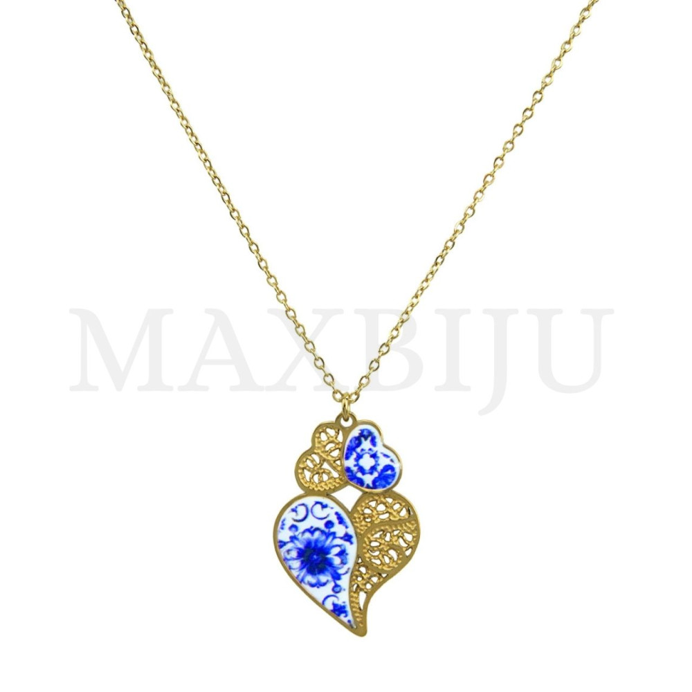 Viana Heart Stainless Steel Necklace  45cm.