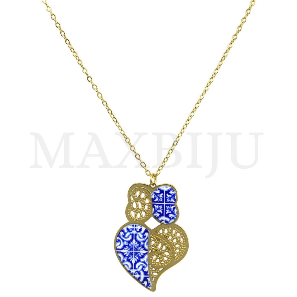 Viana Heart Stainless Steel Necklace  45cm.