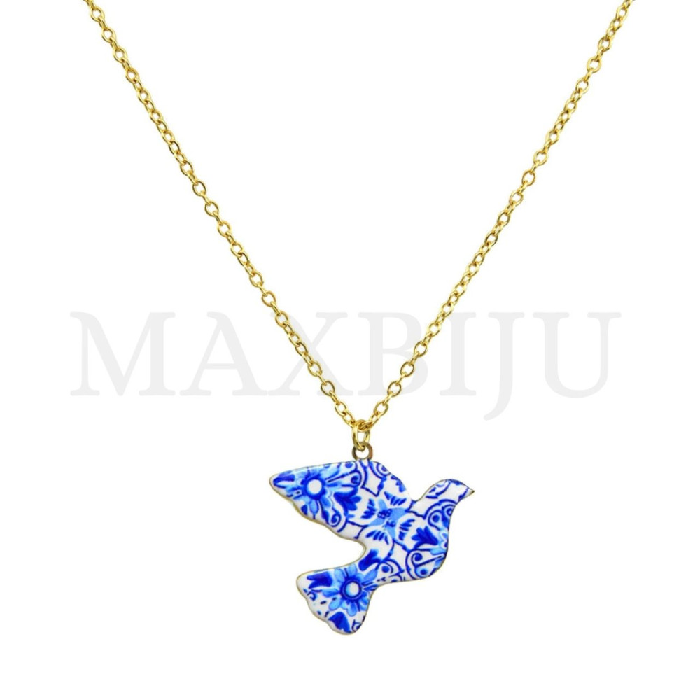 Stainless Steel Portuguese Necklace -Bird 45cm