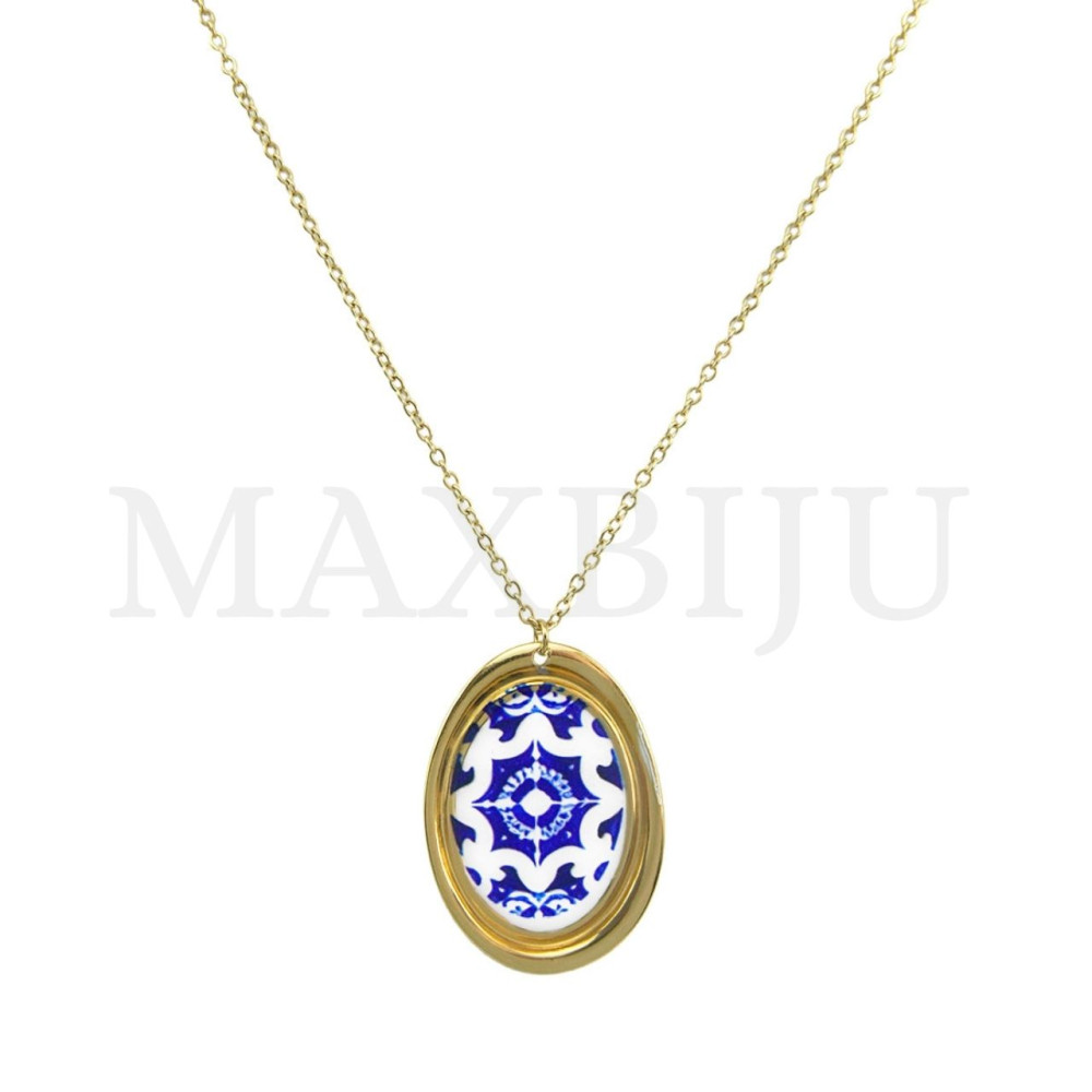 Portuguese-style stainless steel necklace 45cm.