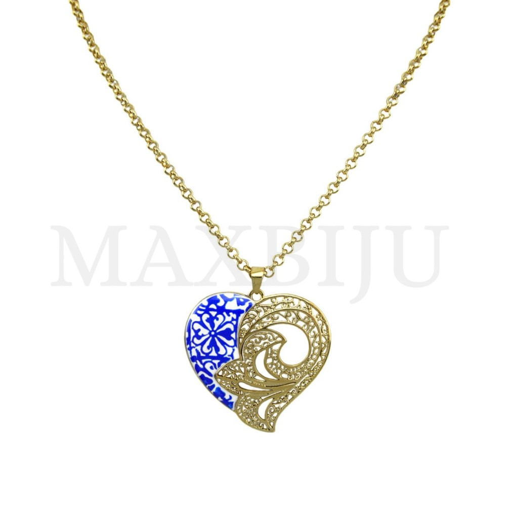 Viana Heart Stainless Steel Necklace  45cm.