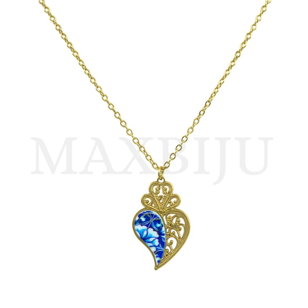 Viana Heart Stainless Steel Necklace  45cm.
