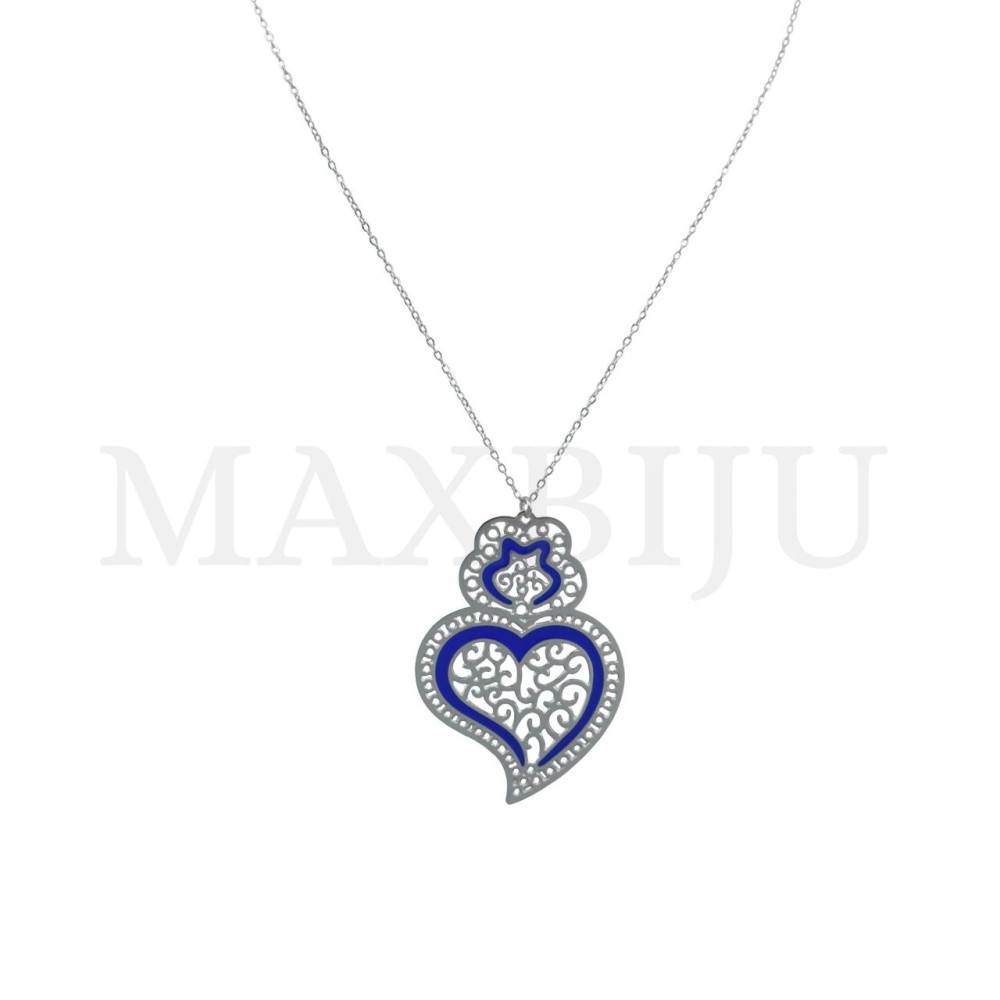 Viana Heart Stainless Steel Necklace  45cm.