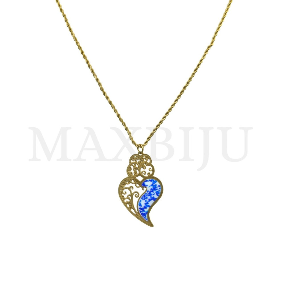 Viana Heart Stainless Steel Necklace  45cm.